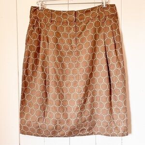 Apostrophe Brown with Circle Patterened Skirt. Size 14.